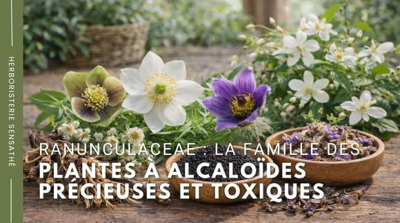 Ranunculaceae  La famille des plantes à alcaloïdes précieuses et toxiques - Guide complet - Herboristerie Sensathé